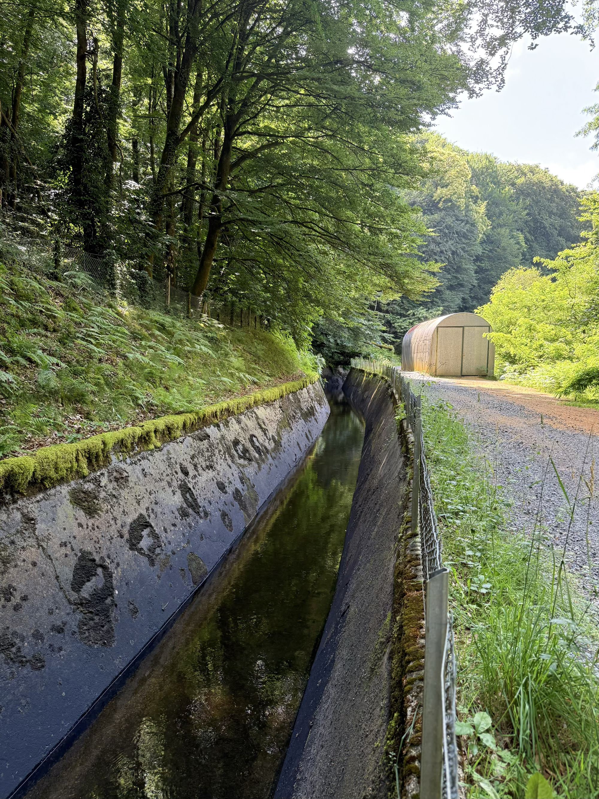Le long du canal de la centrale de Bar