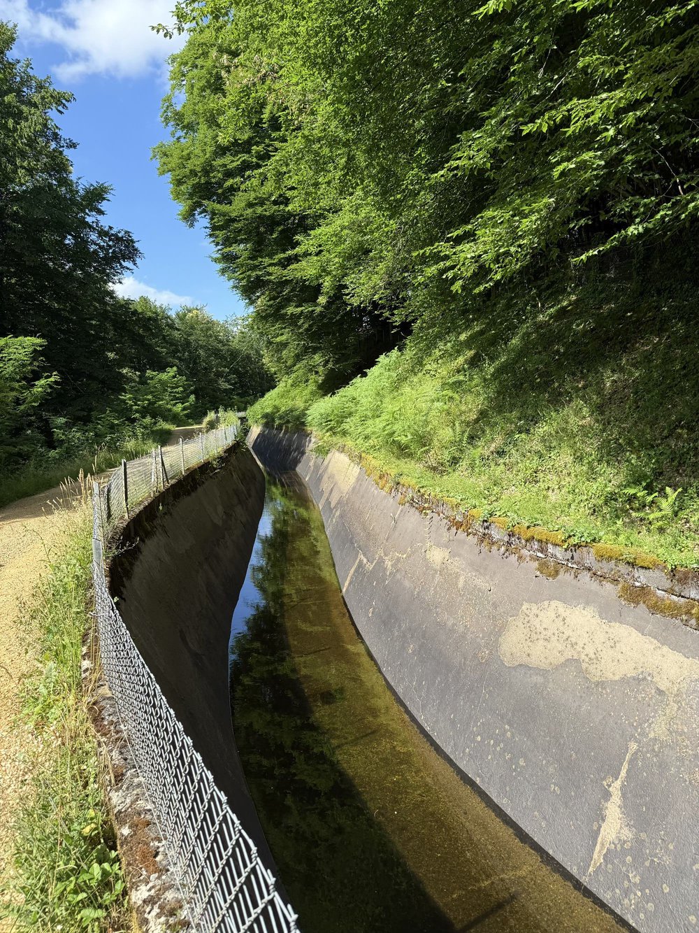 Le long du canal de la centrale de Bar