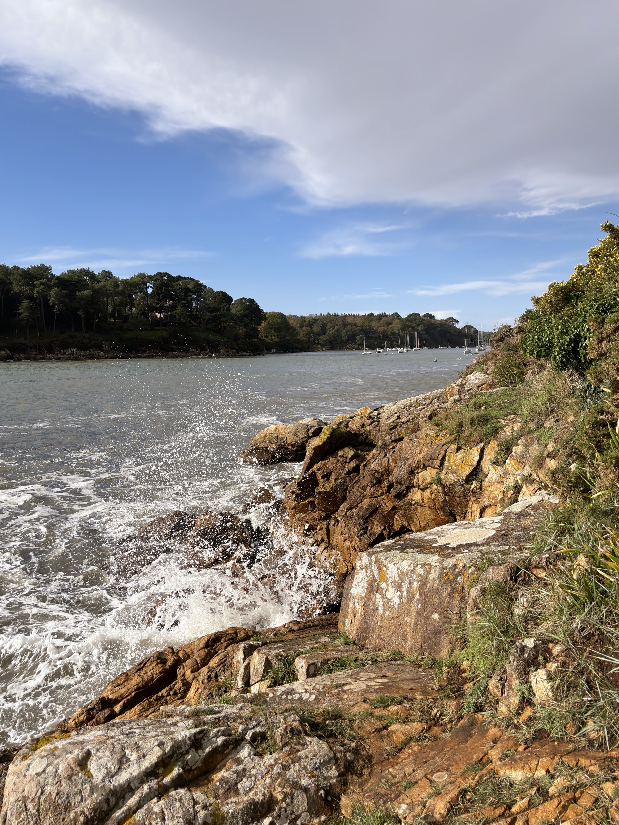 Le sentier côtier face à Port-Manech